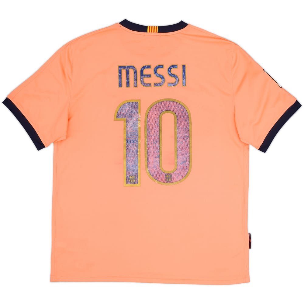 Camiseta de visitante del Barcelona 2009-10 Messi #10 - 4/10 - (L)