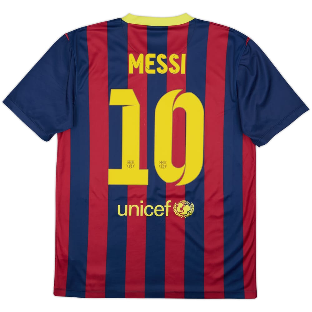 2013-14 Barcelona Basic Home Shirt Messi #10 - 8/10 - (M)
