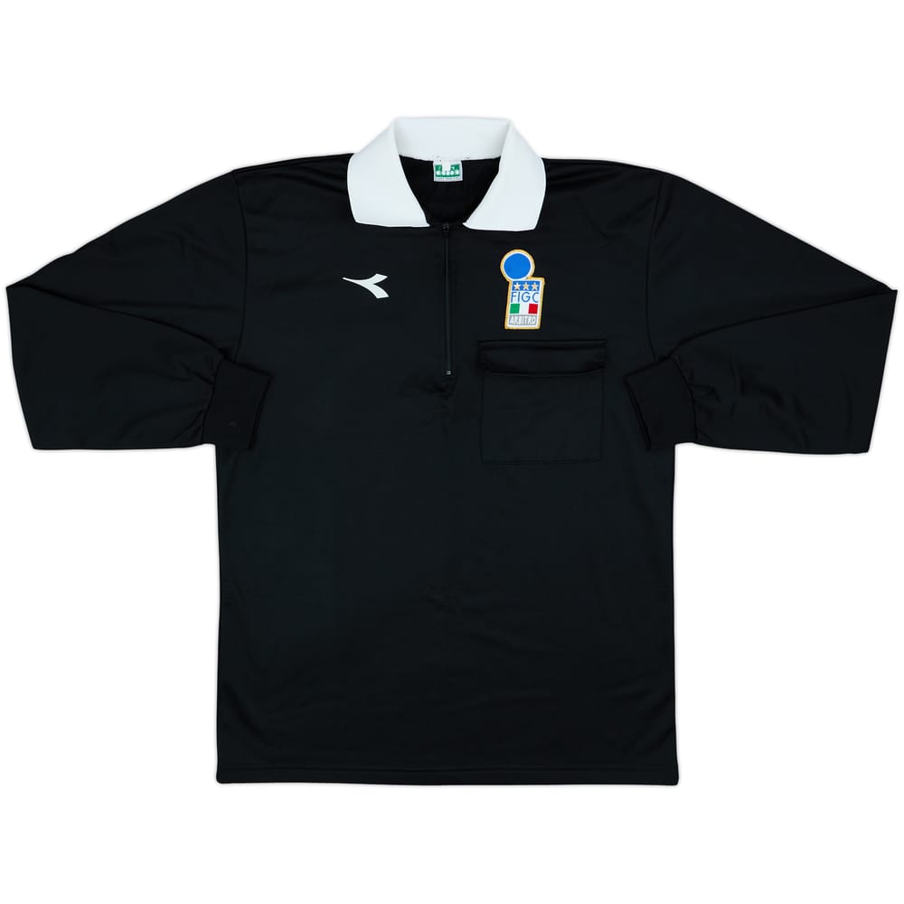 1990s Italia FIGC Diadora Camiseta Manga Larga de Árbitro - 6/10 - (L)