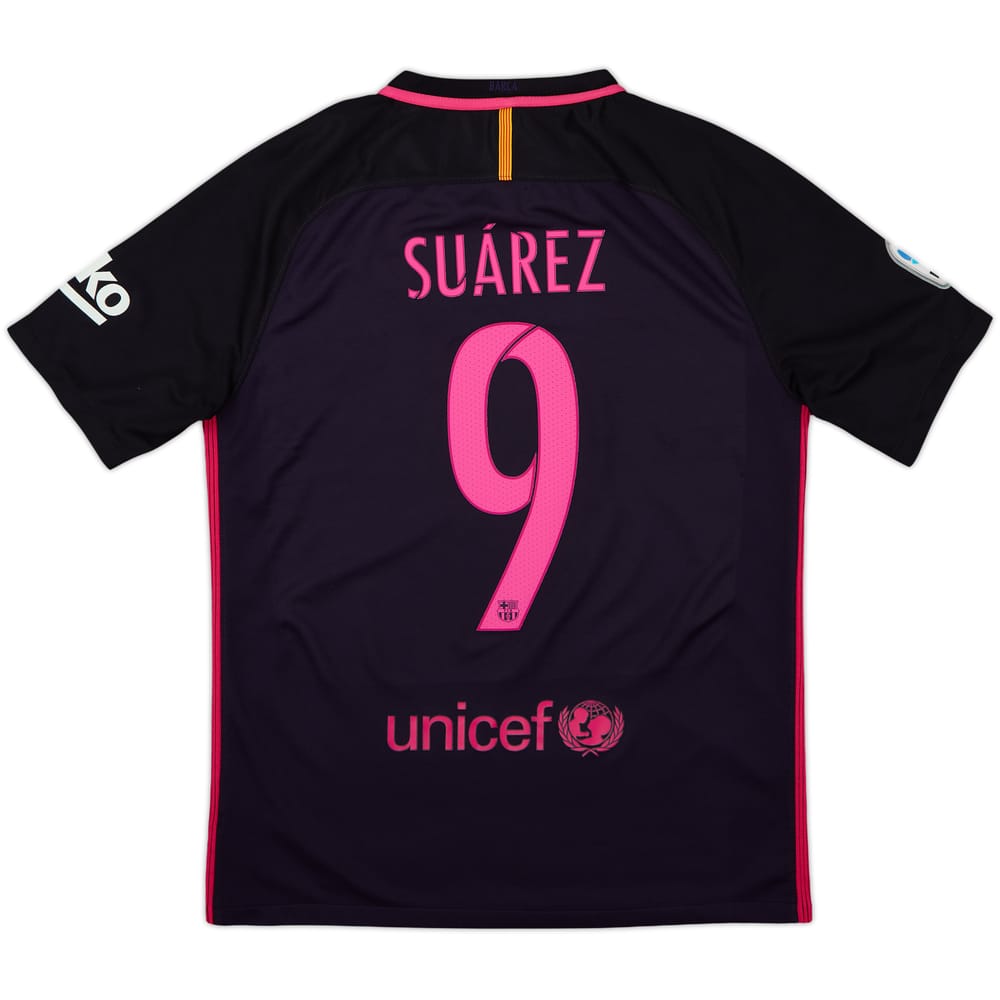 Camiseta de visitante del Barcelona 2016-17 Suarez #9 - 8/10 - (M)
