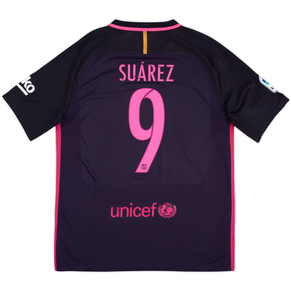 2016-17 Barcelona Away Shirt Suarez #9 - 6/10 - (L)