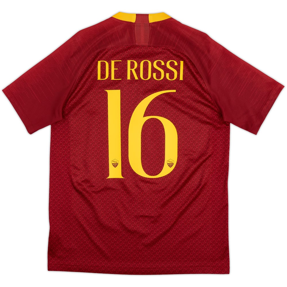 2018-19 Roma Home Shirt De Rossi #16 - 9/10 - (M)