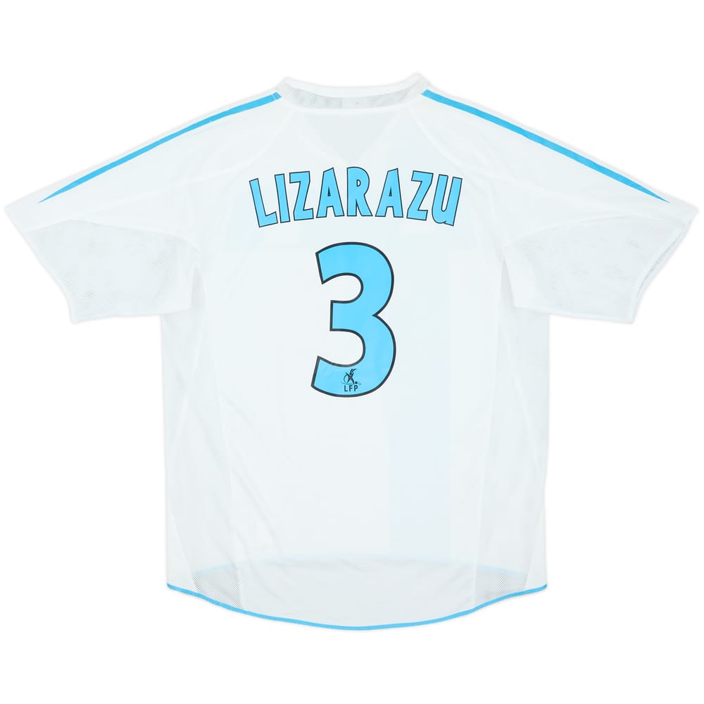 2004-05 Olympique Marseille Home Shirt Lizarazu #3 - 7/10 - (M)