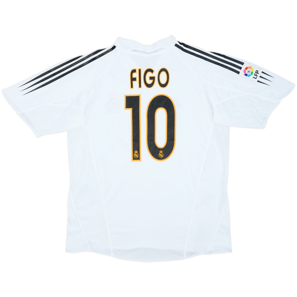 2004-05 Real Madrid Home Shirt Figo #10 - 8/10 - (XL)