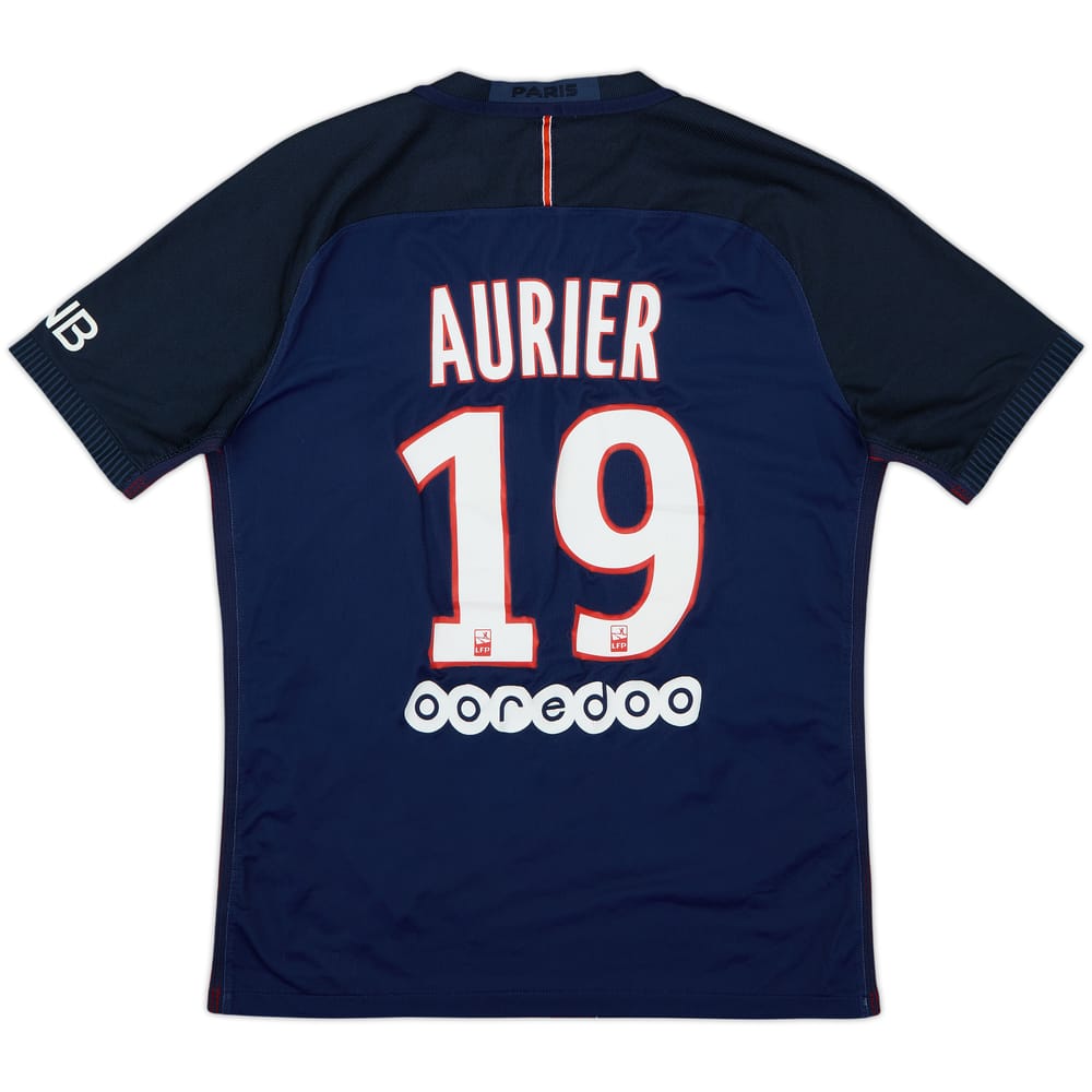 2016-17 Paris Saint-Germain Authentic Home Shirt Aurier #19 - 5/10 - (M)
