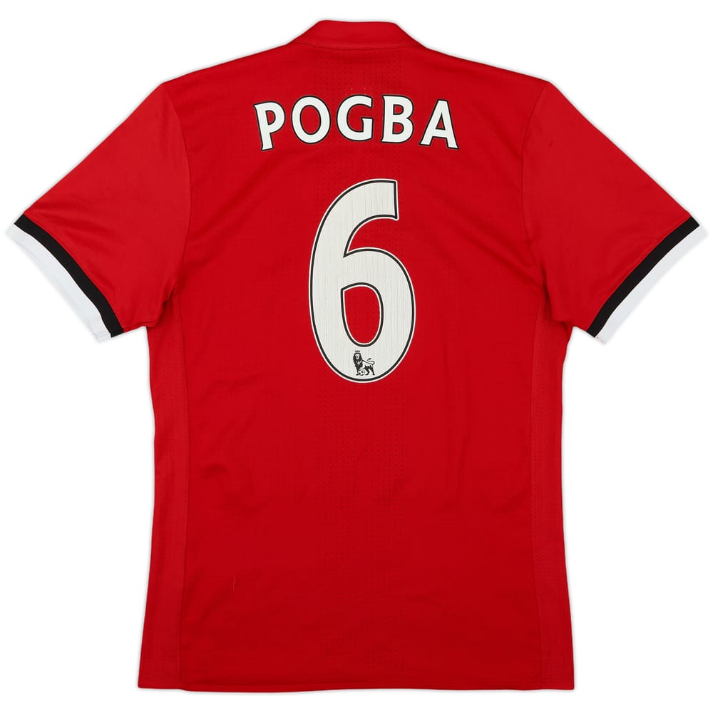 2017-18 Manchester United Authentic Home Shirt Pogba #6 - 6/10 - (M)