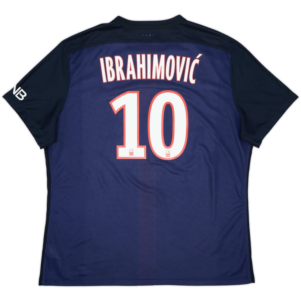 Camiseta de local del Paris Saint-Germain 2015-16 Ibrahimovic #10 - 9/10 - (XXL)