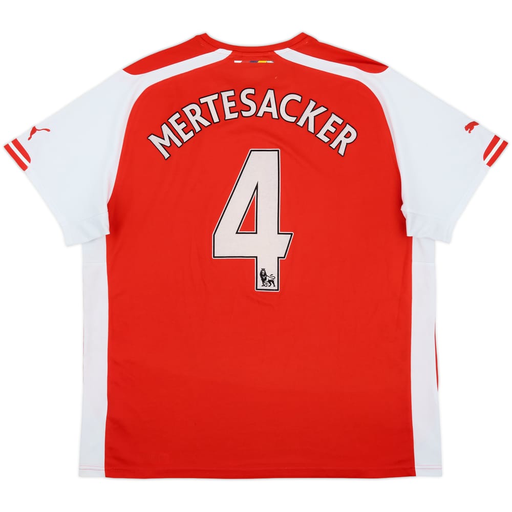 2014-15 Arsenal Home Shirt Mertesacker #4 - 6/10 - (XXL)