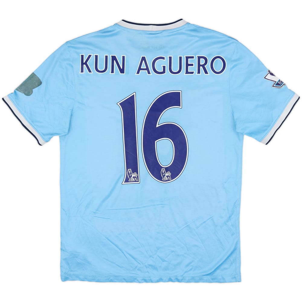 2013-14 Manchester City Home Shirt Kun Aguero #16 - 4/10 - (M)