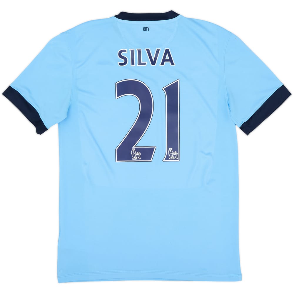 2014-15 Manchester City Home Shirt Silva #21 - 6/10 - (M)