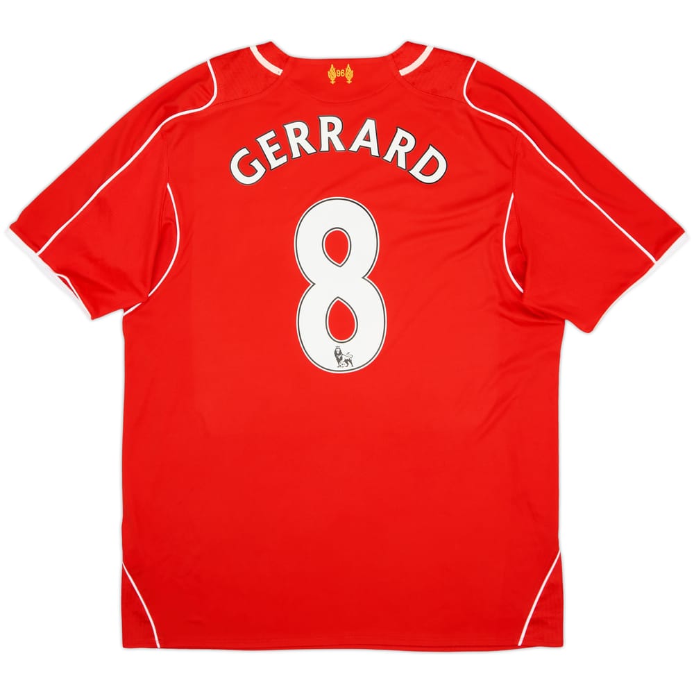 2014-15 Liverpool Home Shirt Gerrard #8 - 6/10 - (XL)