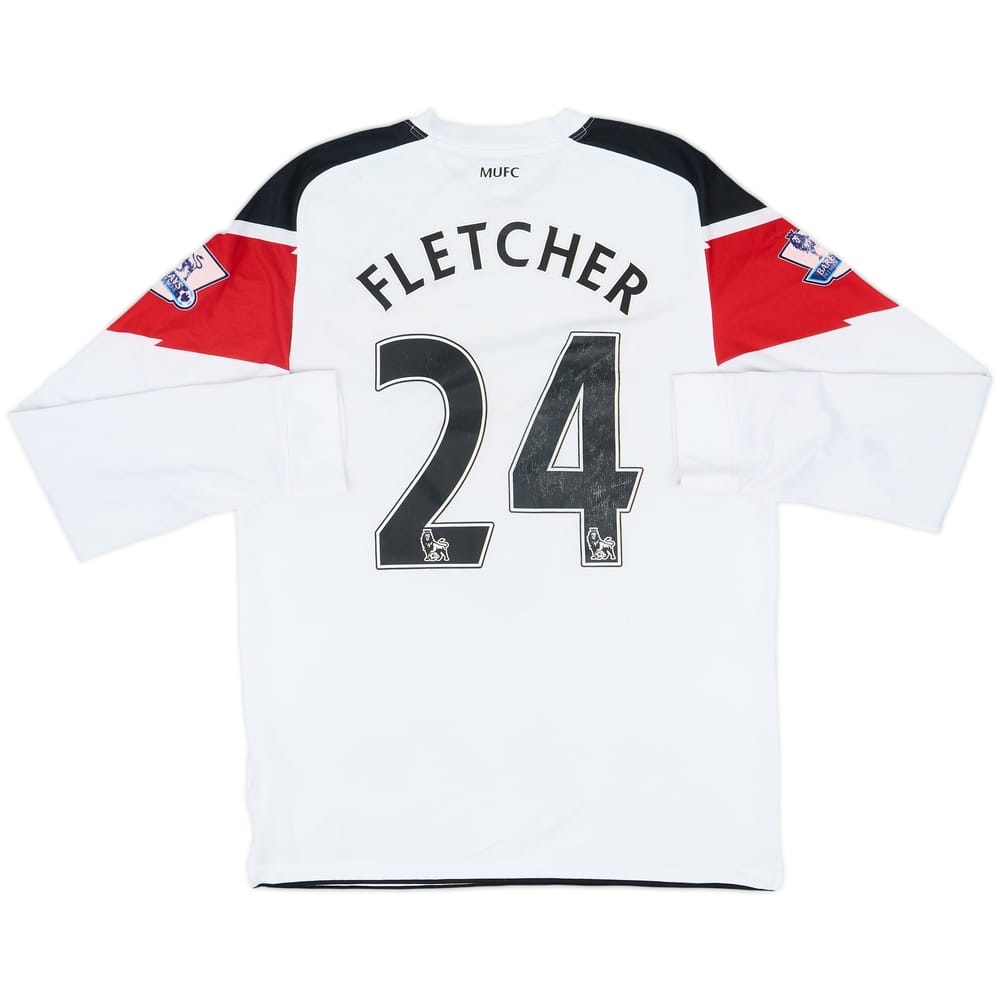 Camiseta de visitante de manga larga del Manchester United 2010-12 Fletcher #24 - 6/10 - (M)