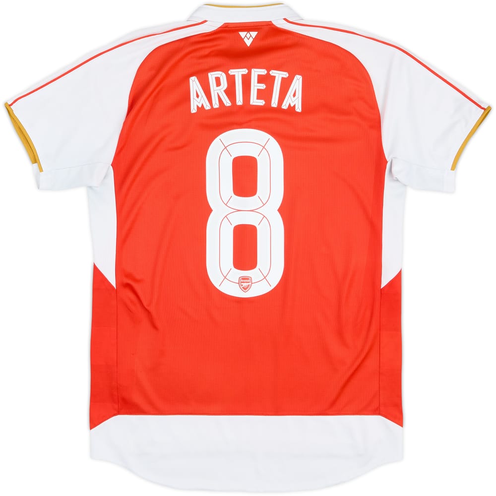 2015-16 Arsenal Home Shirt Arteta #8 - 6/10 - (S)