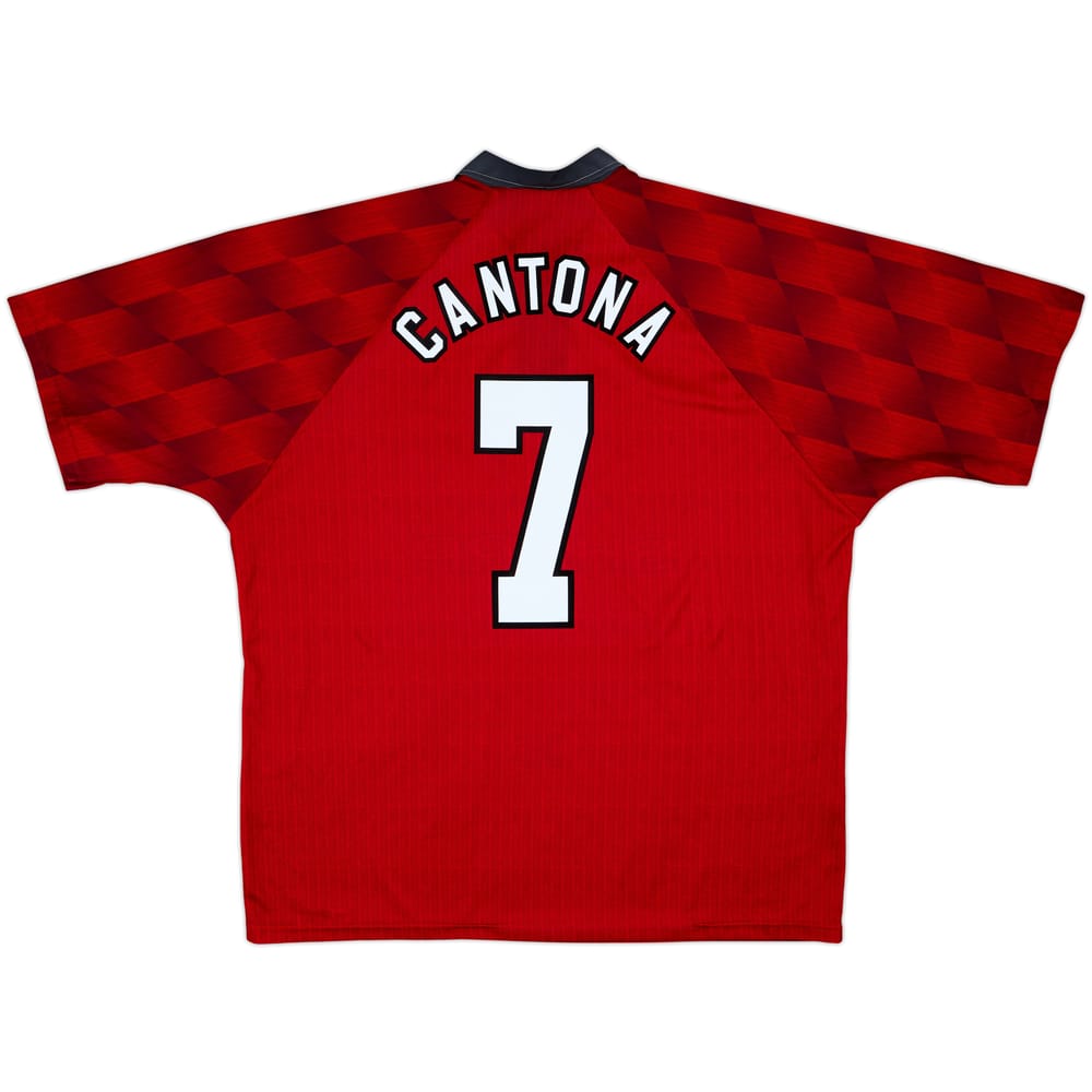 1996-98 Manchester United Home Shirt Cantona #7 - 8/10 - (XXL)