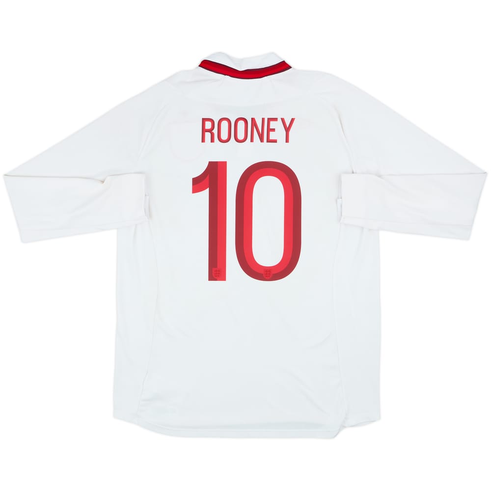 Camiseta de manga larga de local de Inglaterra 2012-13 Rooney #10 - 5/10 - (L)