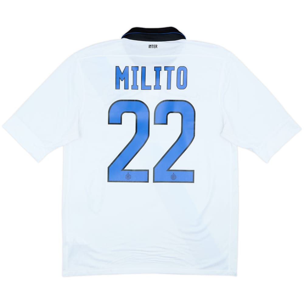 2011-12 Inter Milan Away Shirt Milito #22 - 10/10 - (M)