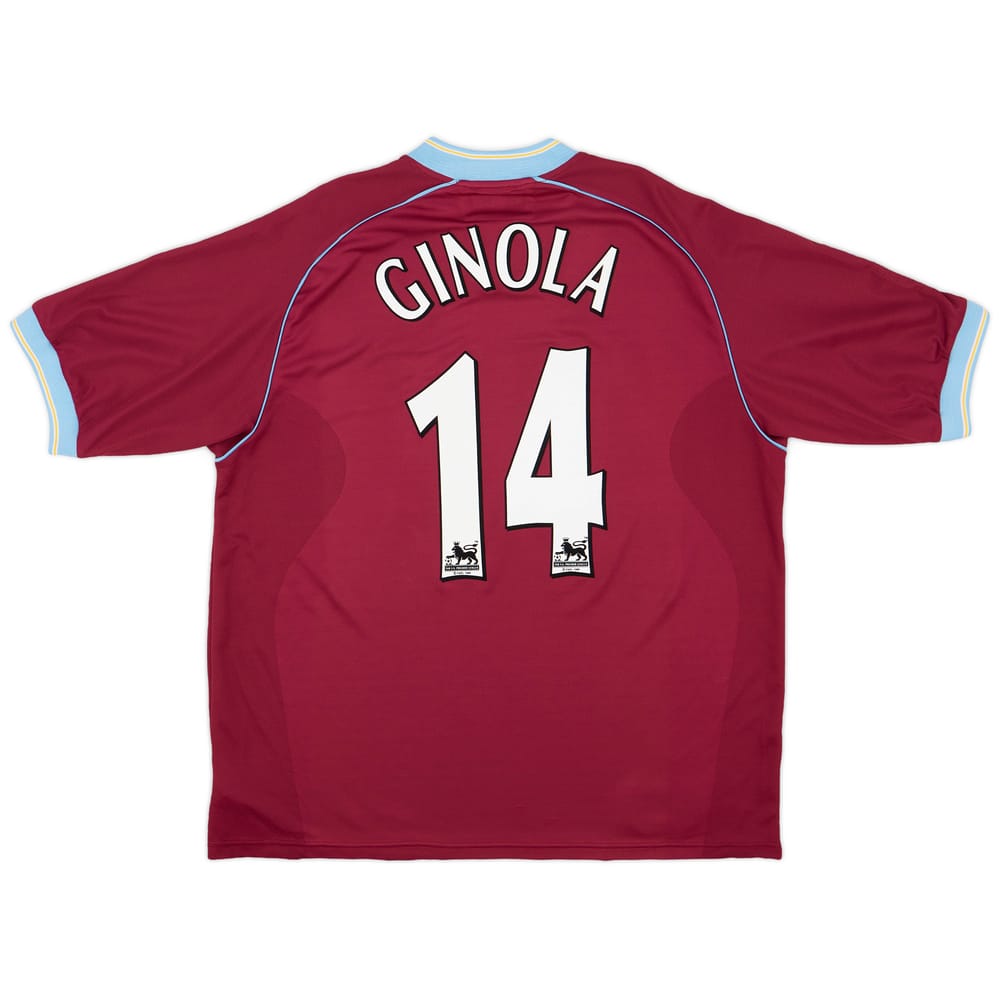 2001-02 Aston Villa Home Shirt Ginola #14 - 8/10 - (XXL)
