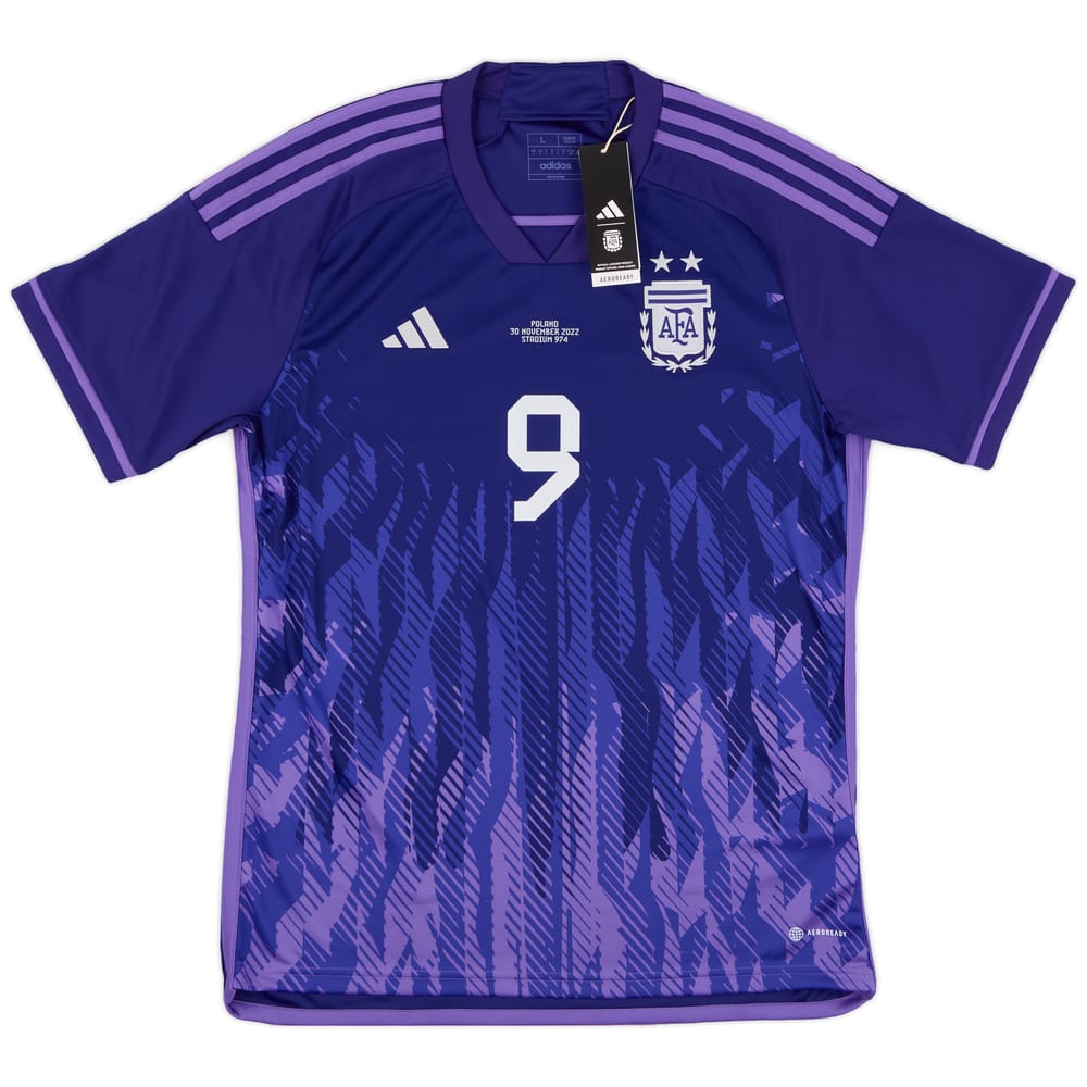 2022-23 Argentina Away 'vs Poland' Shirt #9 (L)