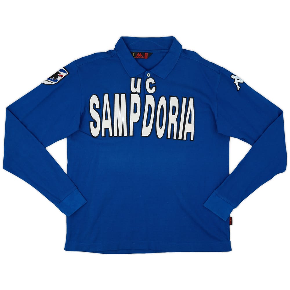 2008-09 Sampdoria Kappa Polo L/S Shirt - 9/10 - (M)
