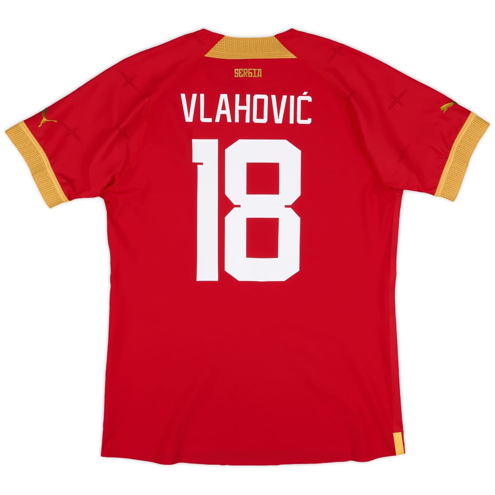 2022-23 Serbia Player Issue Home Shirt Vlahovic #18