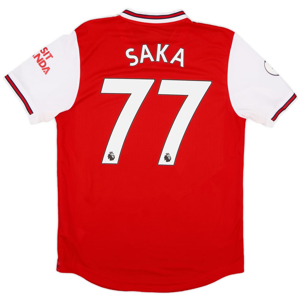 2019-20 Arsenal Authentic Home Shirt Saka #77 - 6/10 - (M)