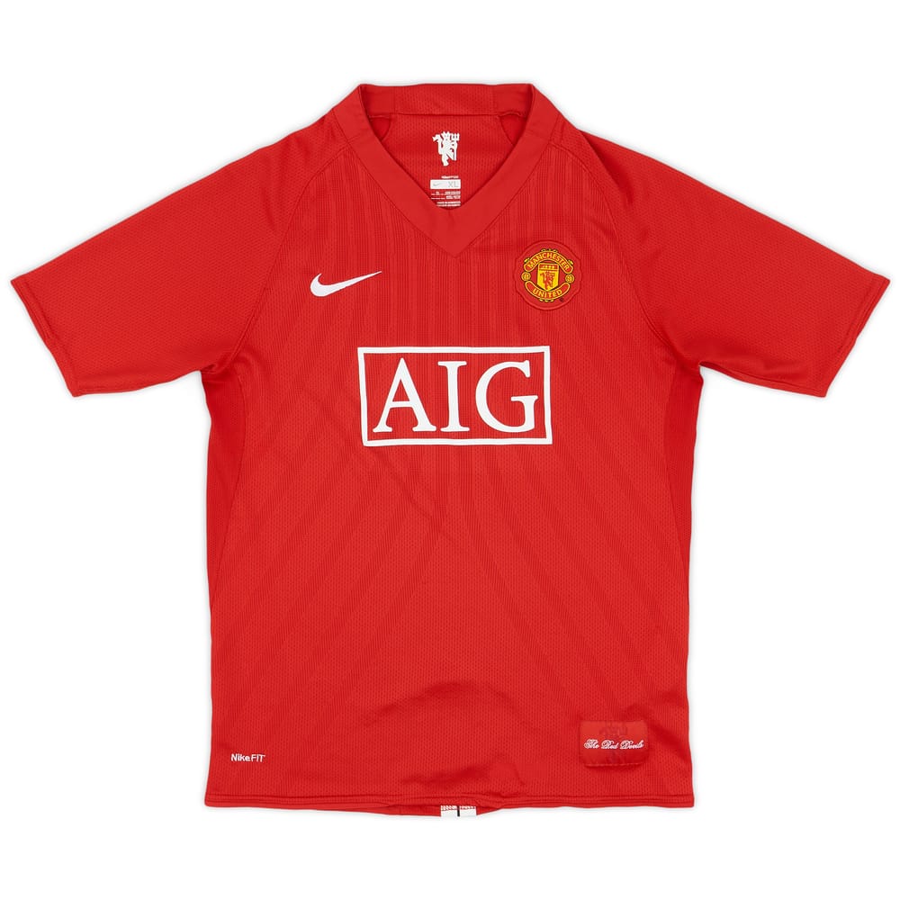 2007-09 Manchester United Home Shirt - 6/10 - (XL.Boys)