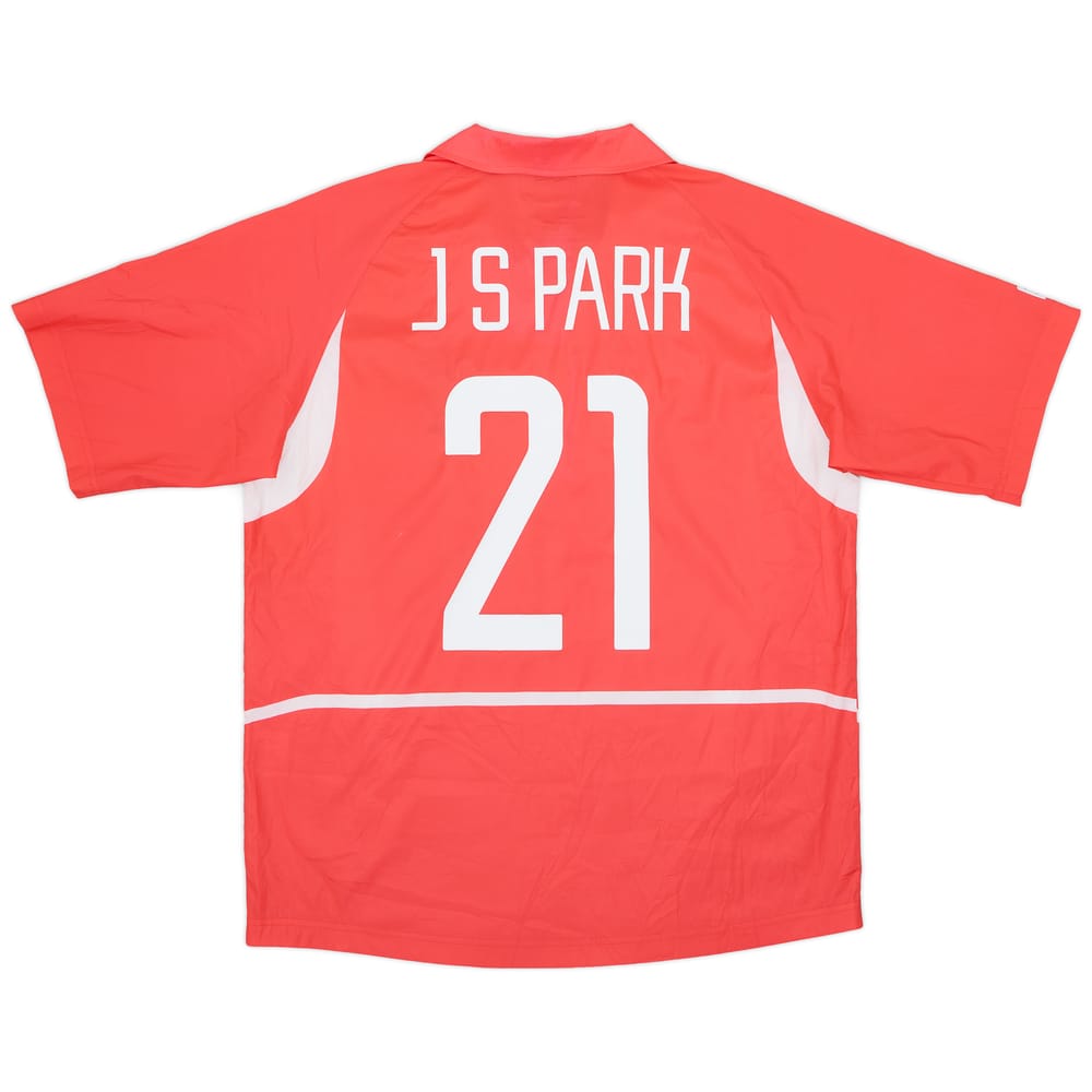 2002-03 South Korea Home Shirt J.S.Park #21 - 8/10 - (L)