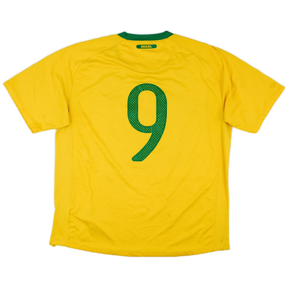 2010-11 Brazil Home Shirt #9 - 3/10 - (XL)