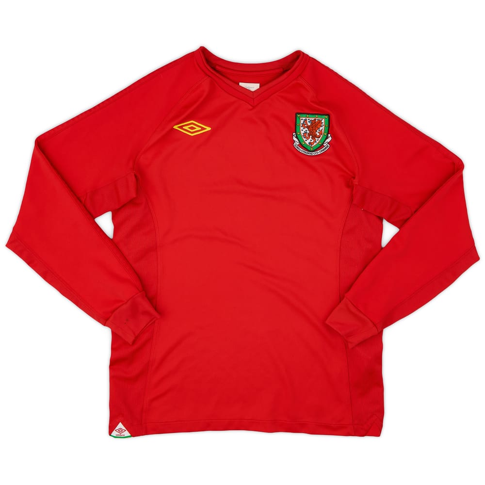 2010-11 Wales Home L/S Shirt - 8/10 - (S)
