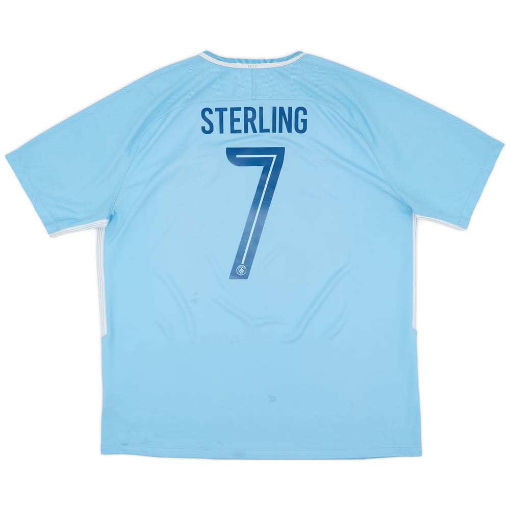 2017-18 Manchester City Home Shirt Sterling #7 - 7/10 - (XXL)