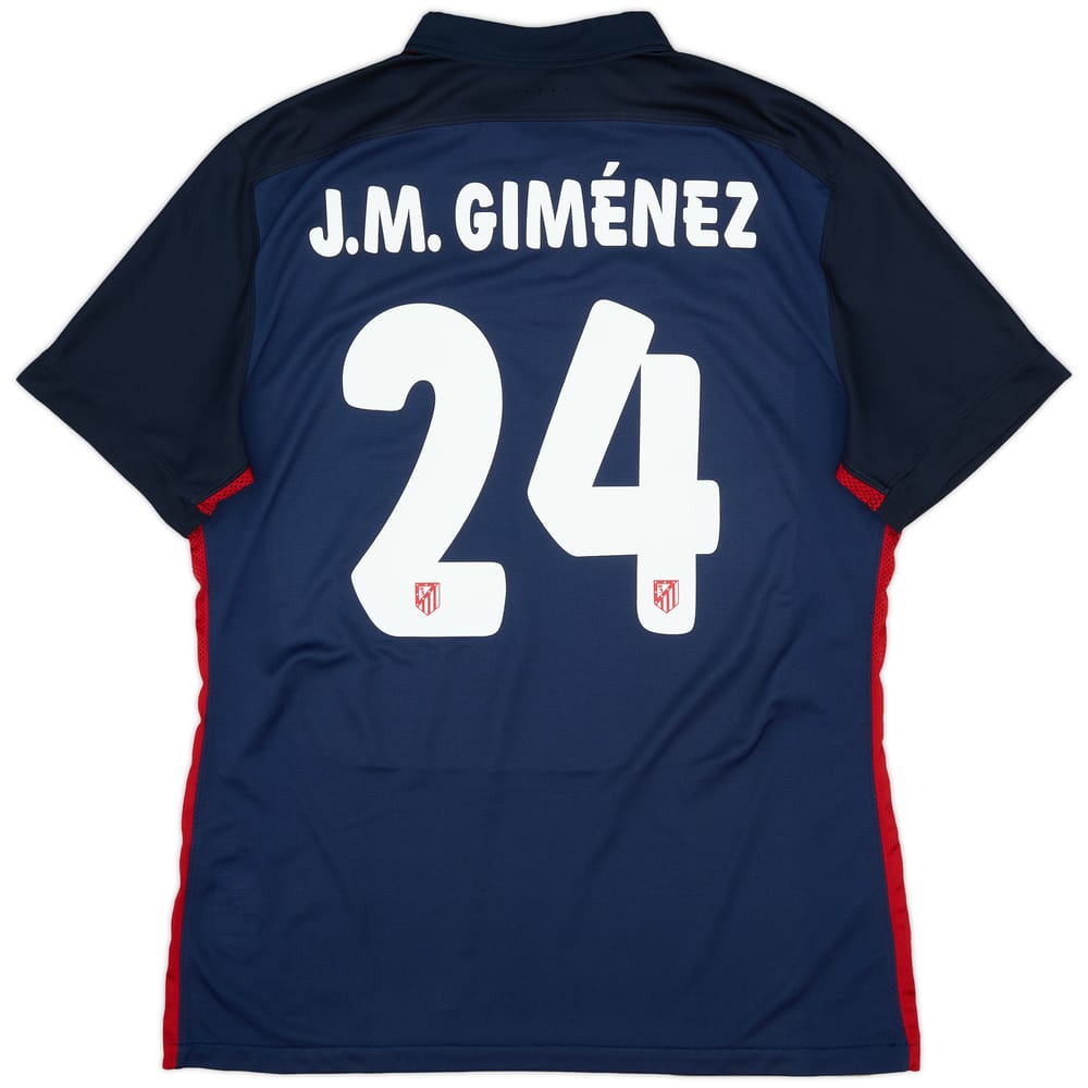 2015-16 Atletico Madrid Authentic Away Shirt J.M.Giménez #24 - 9/10 - (XL)