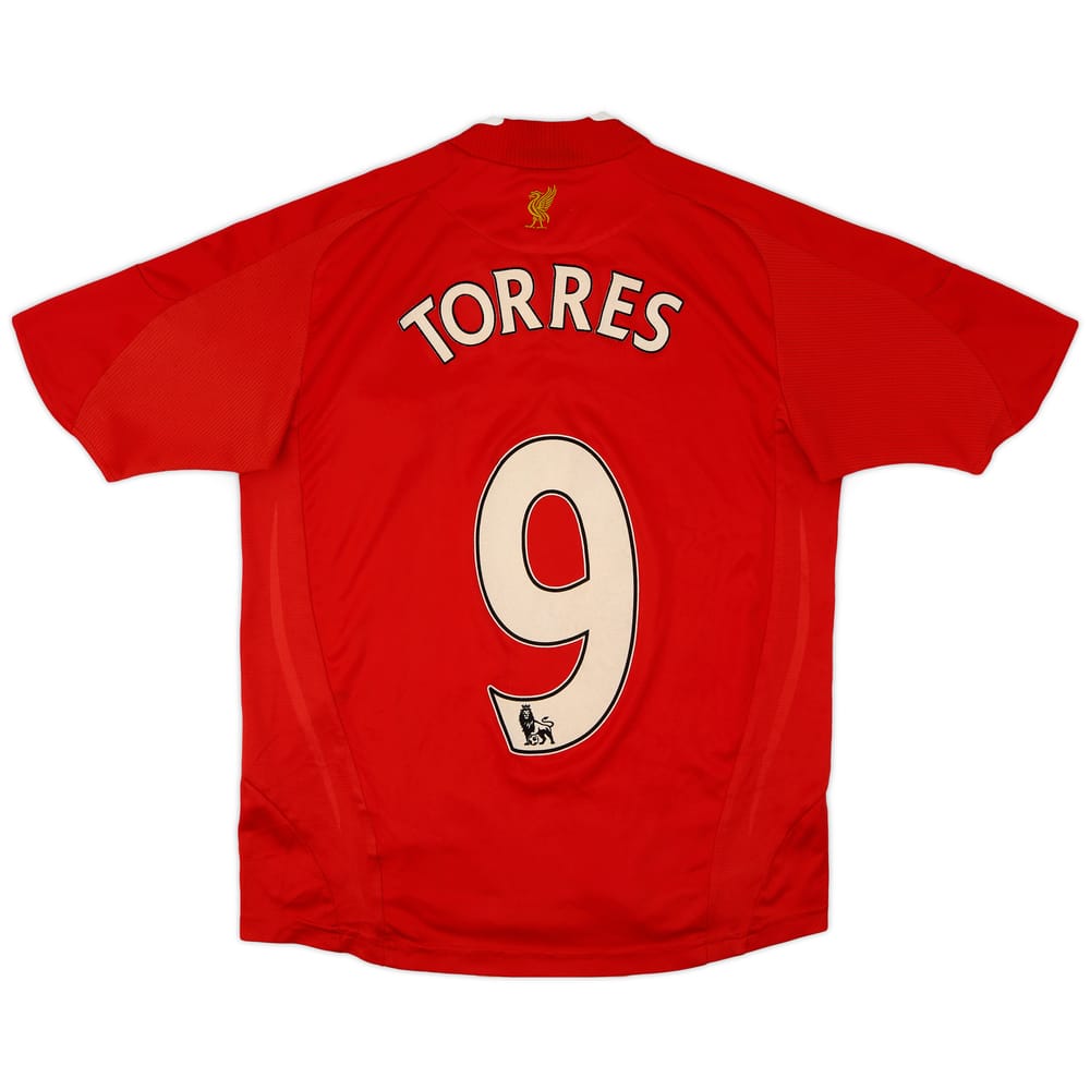 2008-10 Liverpool Home Shirt Torres #9 - 7/10 - (L.Boys)