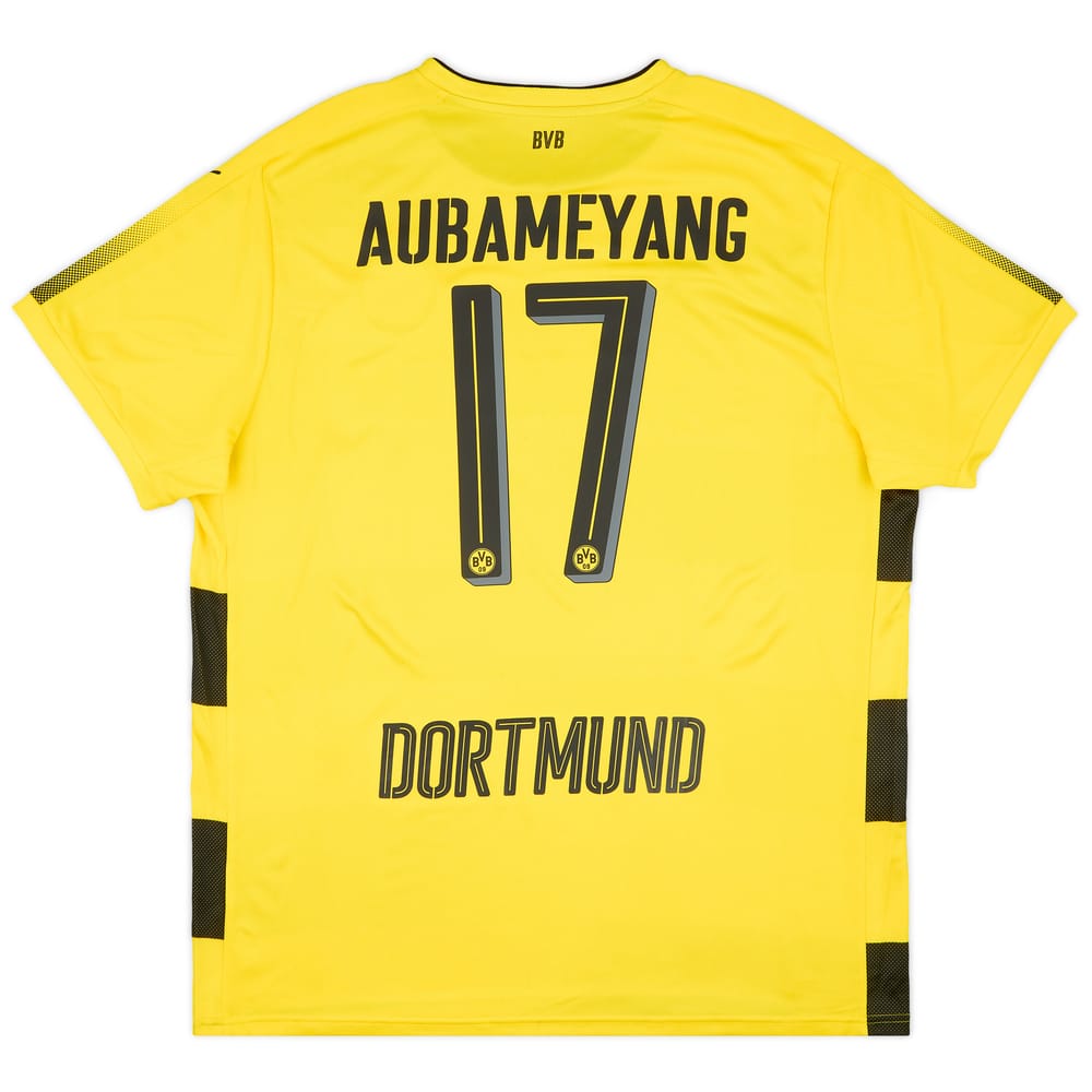 2017-18 Borussia Dortmund Home Shirt Aubameyang #17 - 8/10 - (XXL)