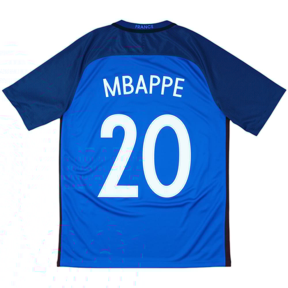 2016-17 France Home Shirt Mbappe #20 - 9/10 - (M)