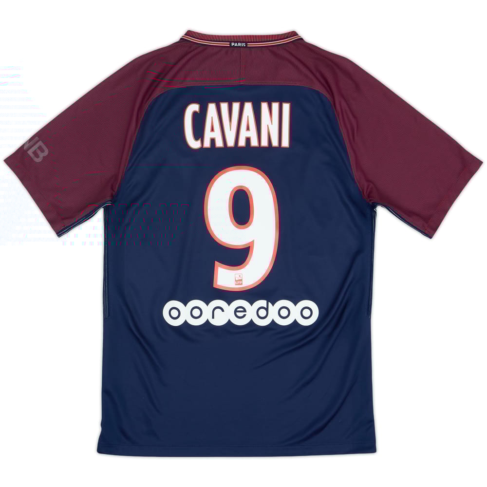 2017-18 Paris Saint-Germain Home Shirt Cavani #9 - 8/10 - (S)