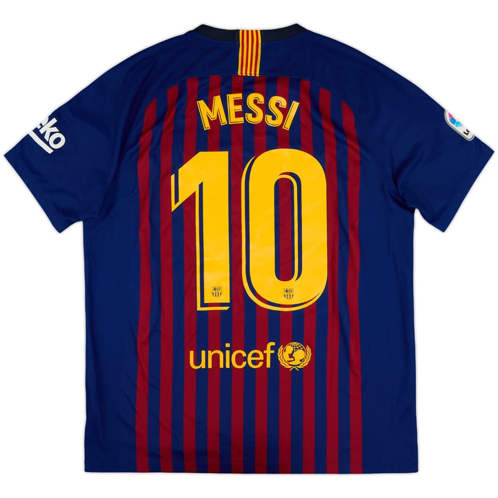 2018-19 Barcelona Home Shirt Messi #10 - 8/10 - (L)