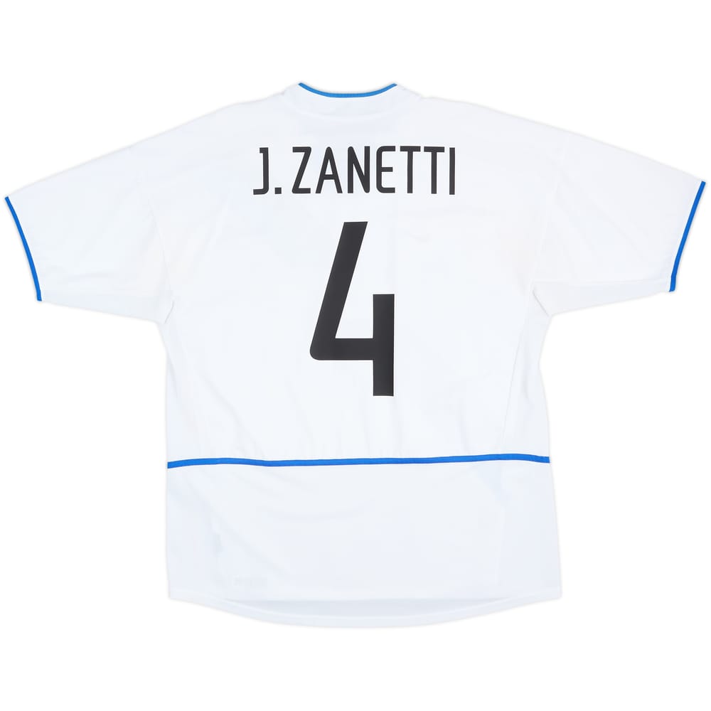 2002-03 Inter Milan Away Shirt J.Zanetti #4 - 4/10 - (L)