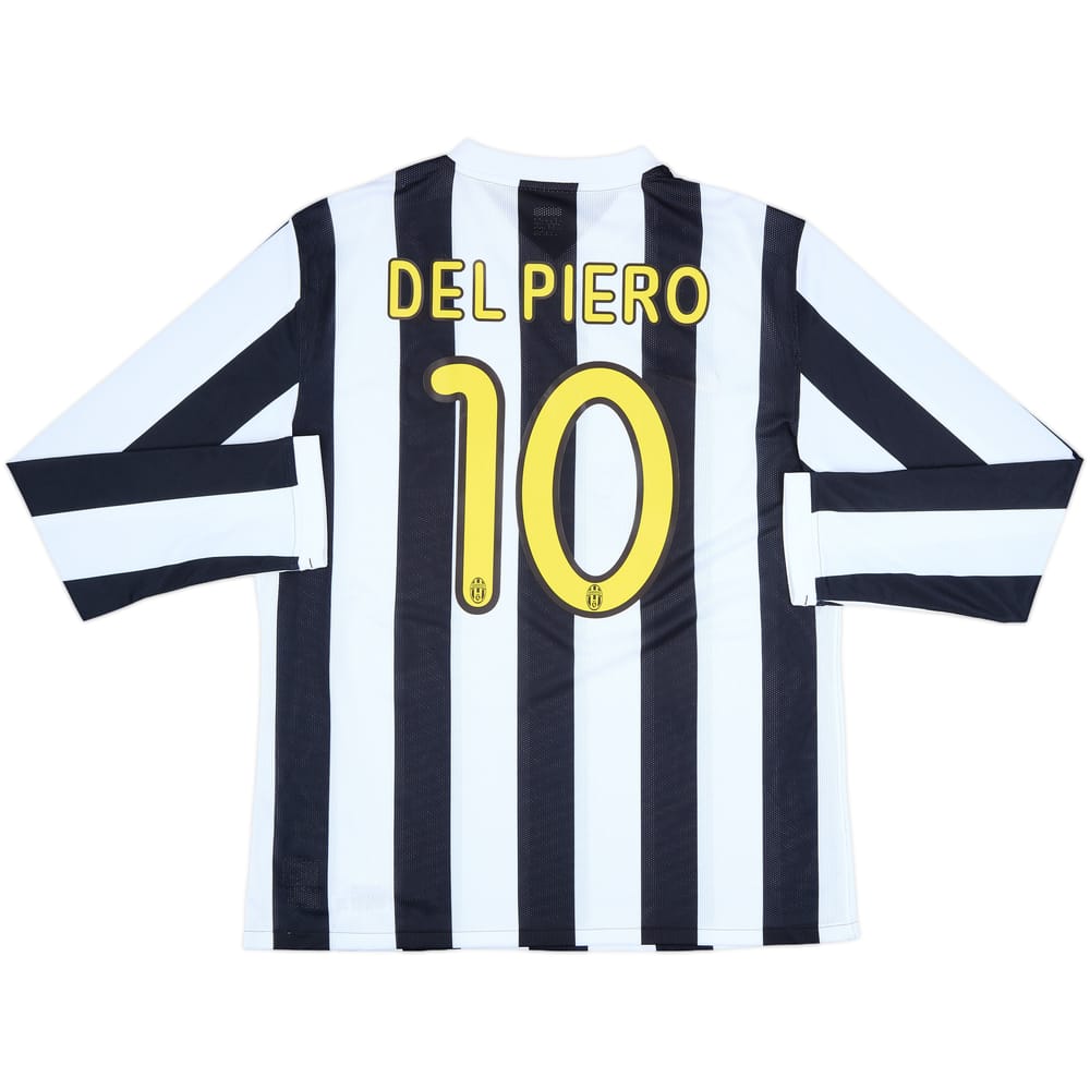 2009-10 Juventus Player Issue Home L/S Shirt Del Piero #10 - 9/10 - (XL)