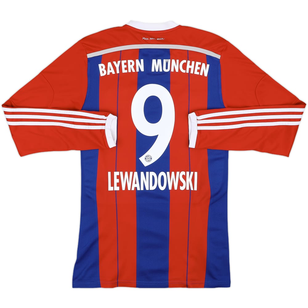 2014-15 Bayern Munich Home L/S Shirt Lewandowski #9 - 8/10 - (M)