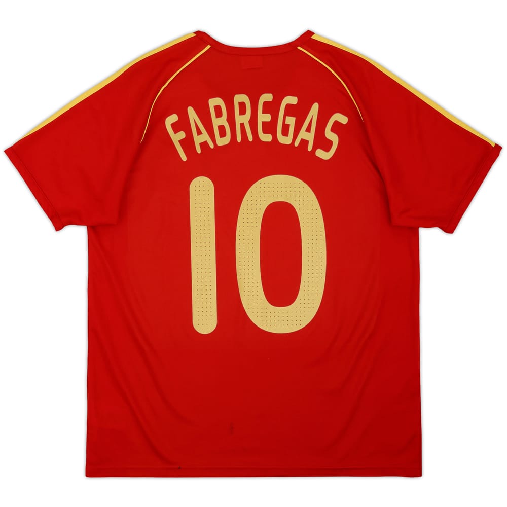Camiseta básica de local de España 2007-09 Fabregas #10 - 7/10 - (M)