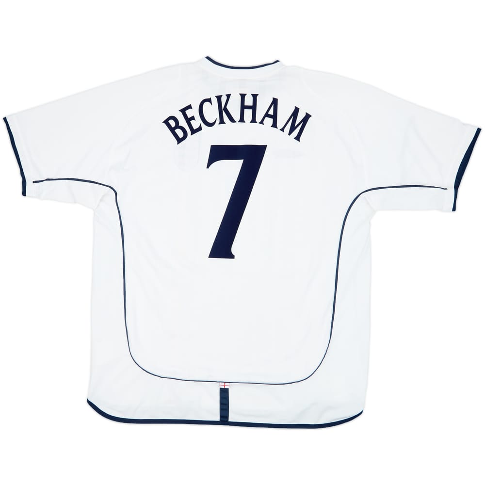 2001-03 England Home Shirt Beckham #7 - 7/10 - (XXL)