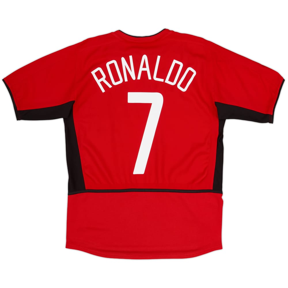2002-04 Manchester United Home Shirt Ronaldo #7 - 8/10 - (XL.Boys)