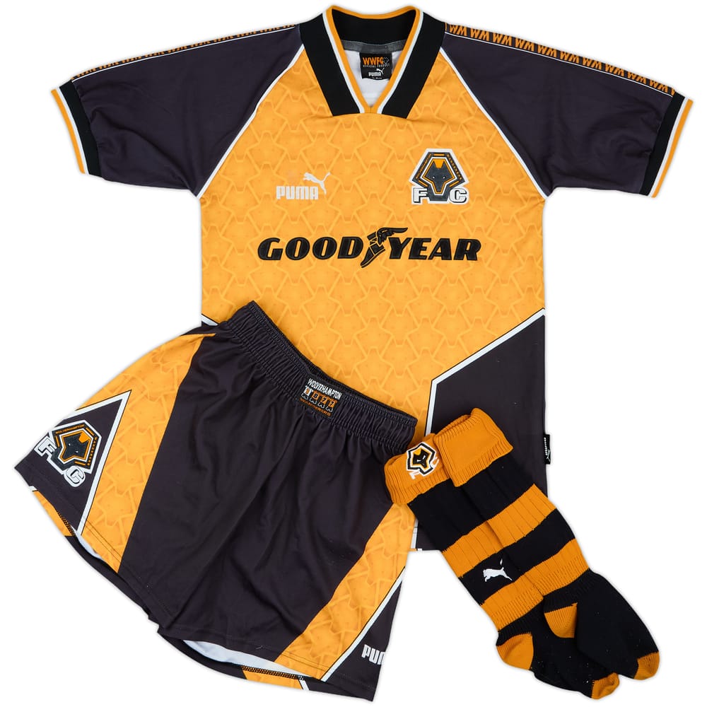 1996-98 Wolves Home Full Kit - 8/10 - (L.Boys)