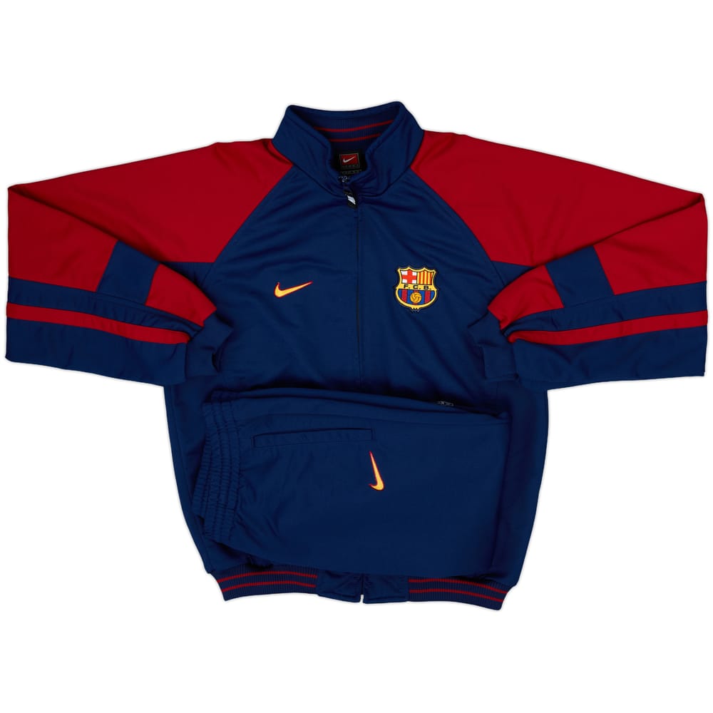 1999-00 Barcelona Nike Tracksuit - 9/10 - (XL.Boys)