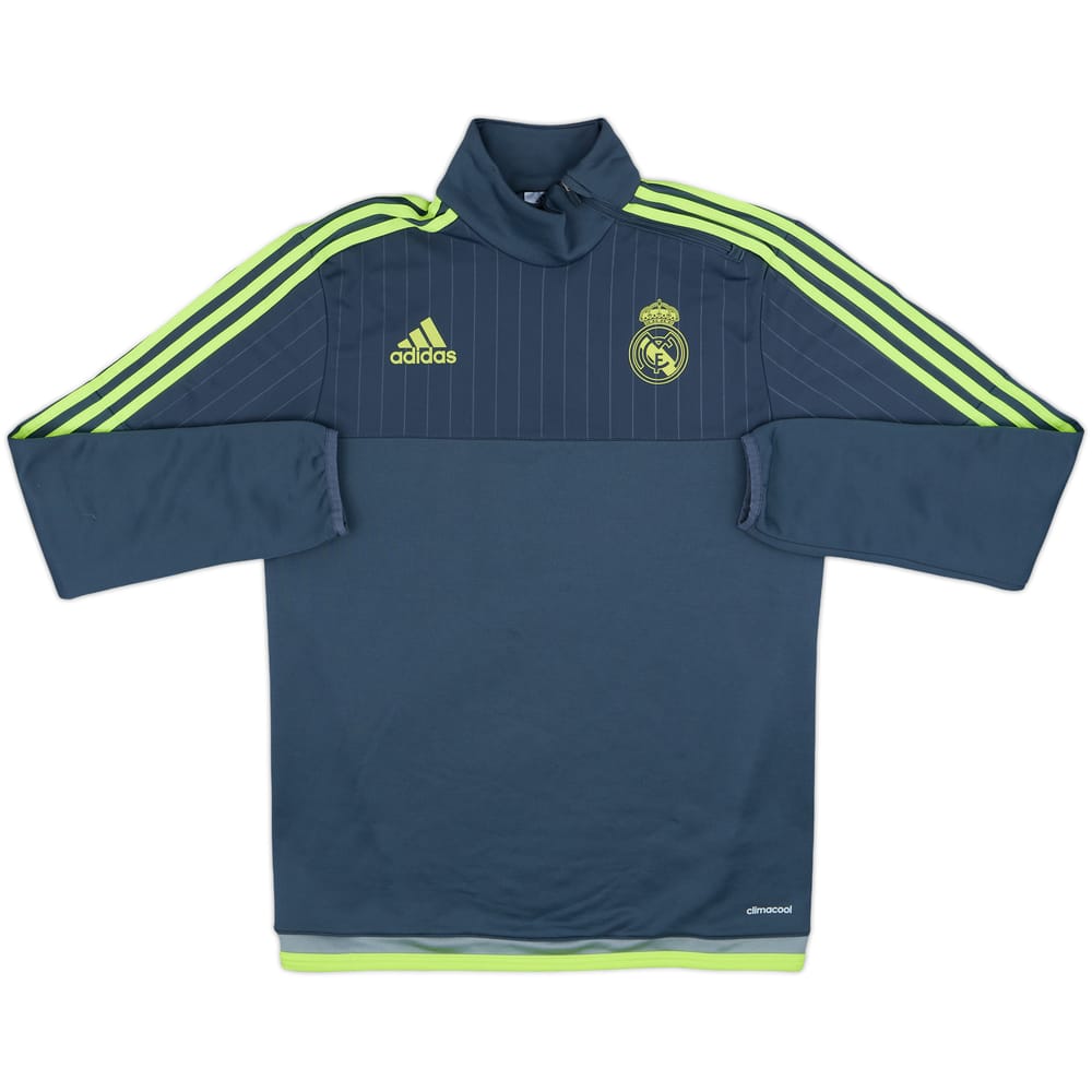 2015-16 Real Madrid adidas 1/4 Zip Drill Top - 8/10 - (S)