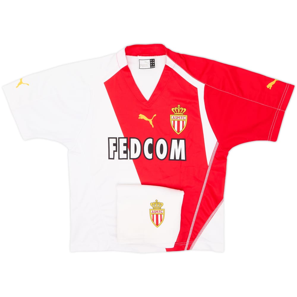2004-06 Monaco Home Shirt & Shorts - 6/10 - (S.Boys)