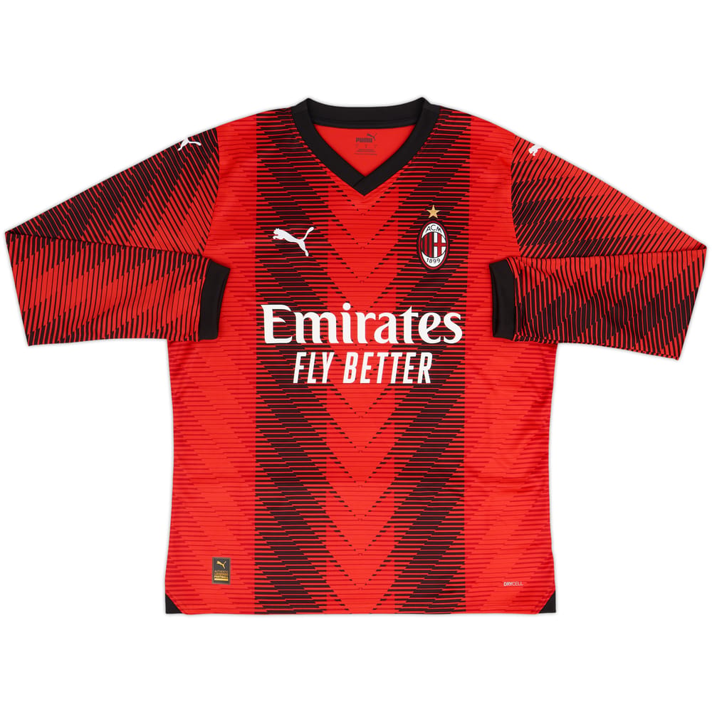 2023-24 AC Milan Home L/S Shirt - 10/10 - (L)