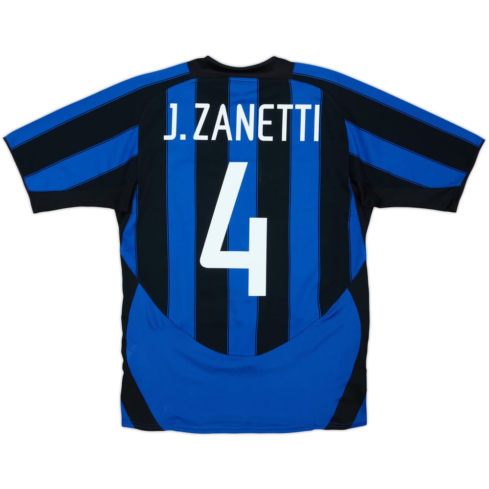 2003-04 Inter Milan Home Shirt J.Zanetti #4 - 7/10 - (S)