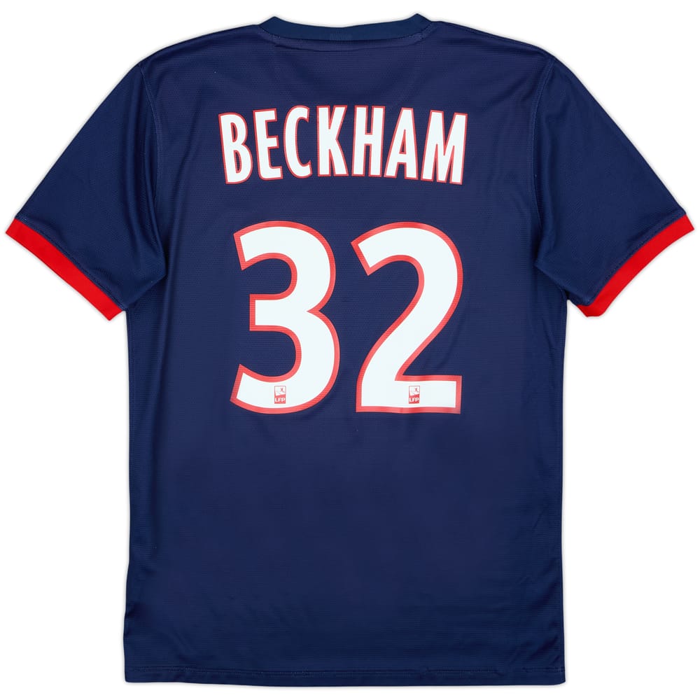 2013-14 Paris Saint-Germain Home Shirt Beckham #32 - 6/10 - (S)
