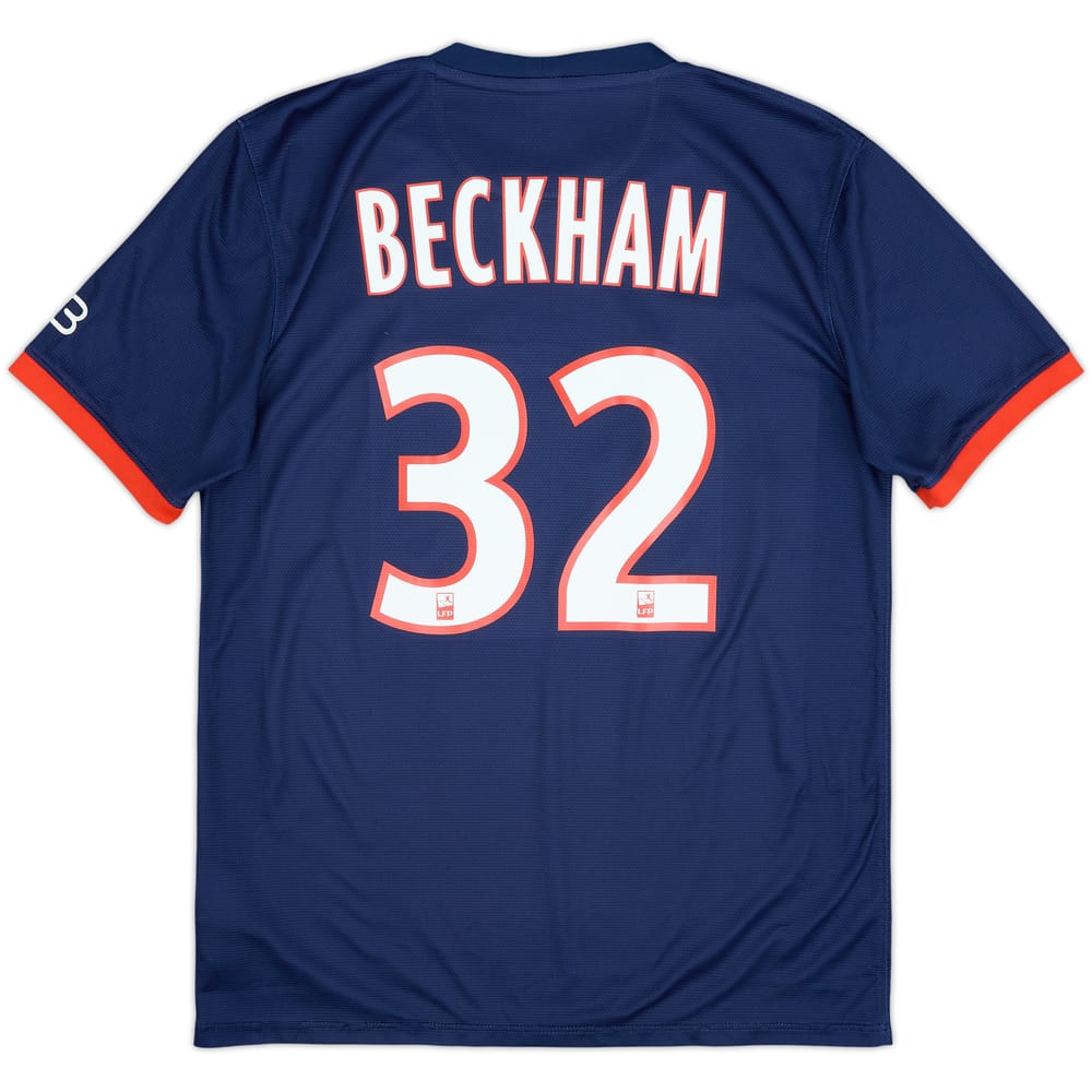2013-14 Paris Saint-Germain Home Shirt Beckham #32 - 6/10 - (M)